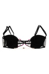 heart bra in a velbed mesh fabric