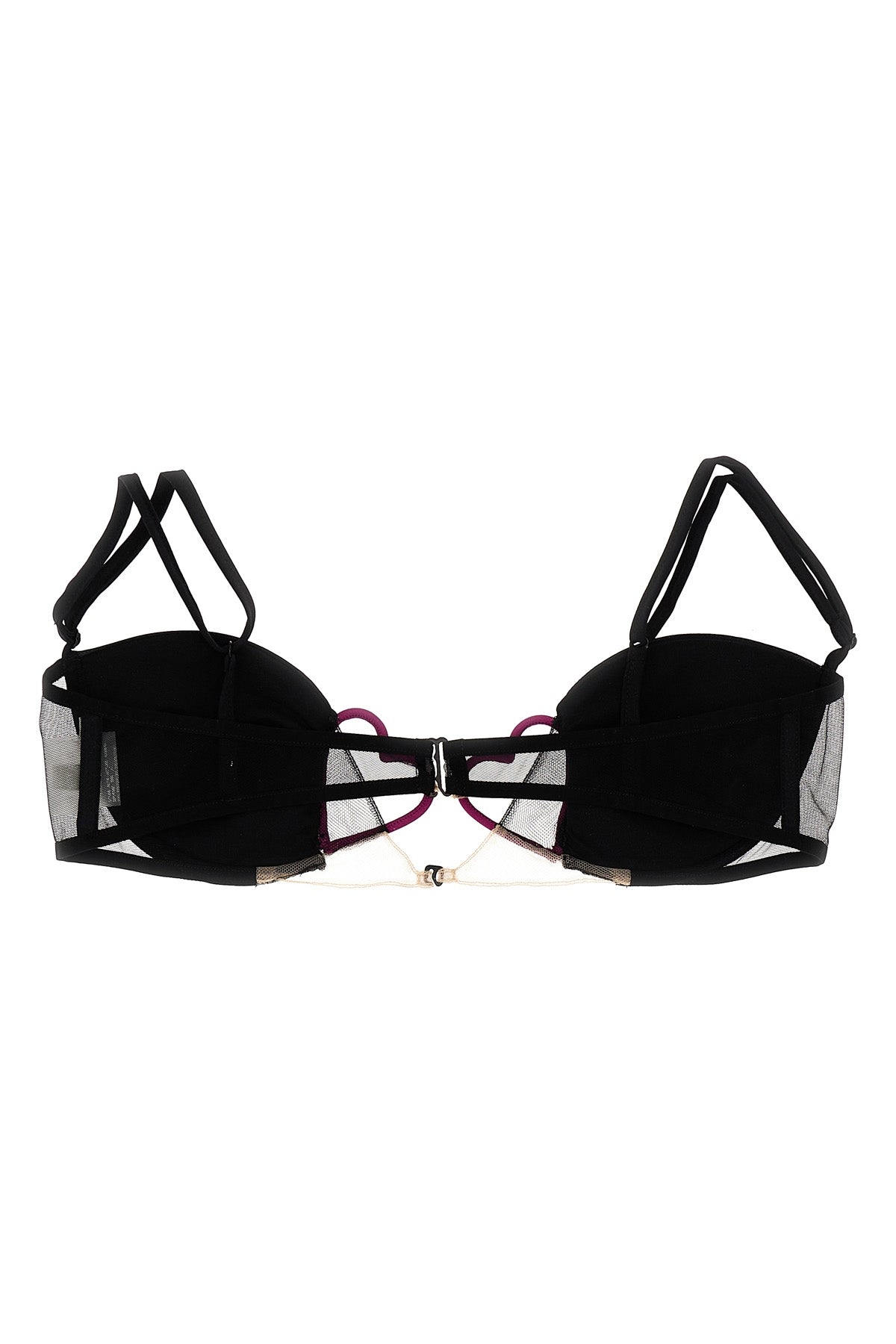 heart bra in a velbed mesh fabric