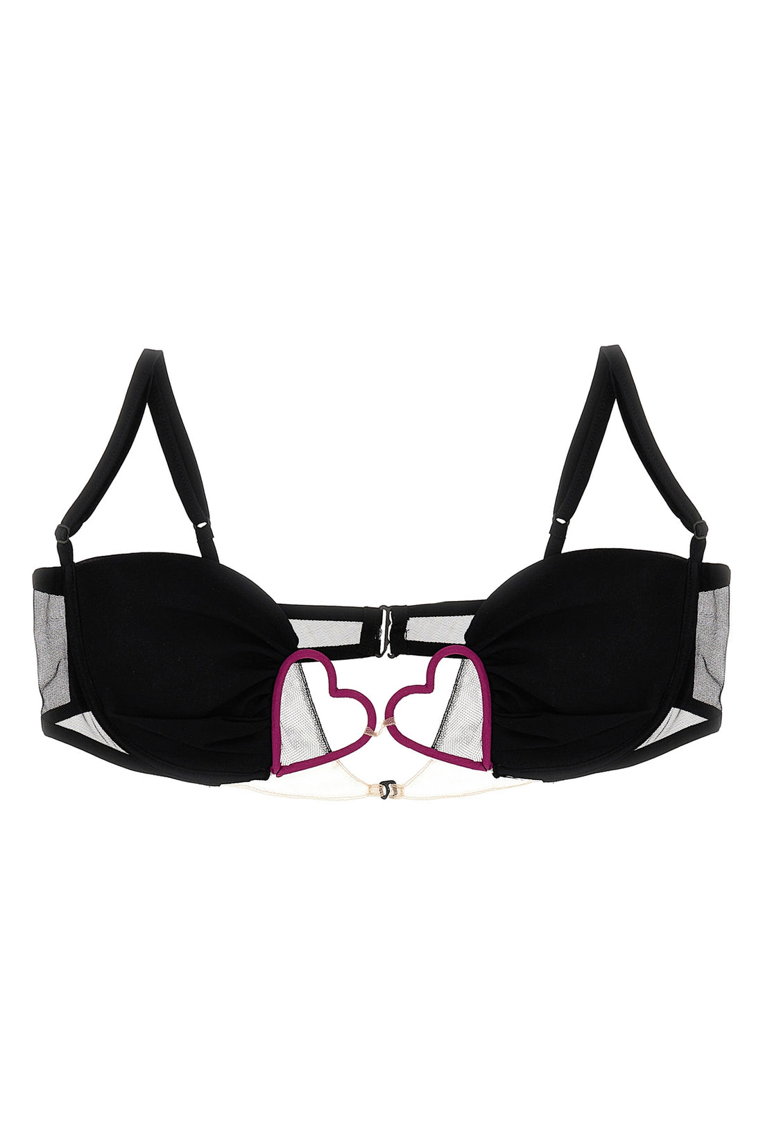 NENSI DOJAKA L heart bra in a velbed mesh fabric