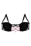heart bra in a velbed mesh fabric