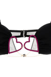 heart bra in a velbed mesh fabric