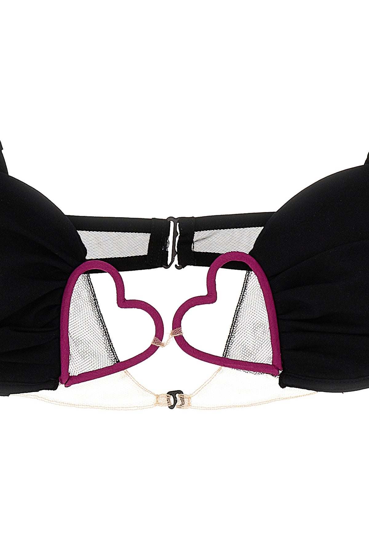 heart bra in a velbed mesh fabric