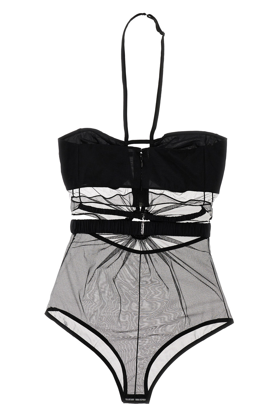 NENSI DOJAKA M ring mesh fabric bodysuit