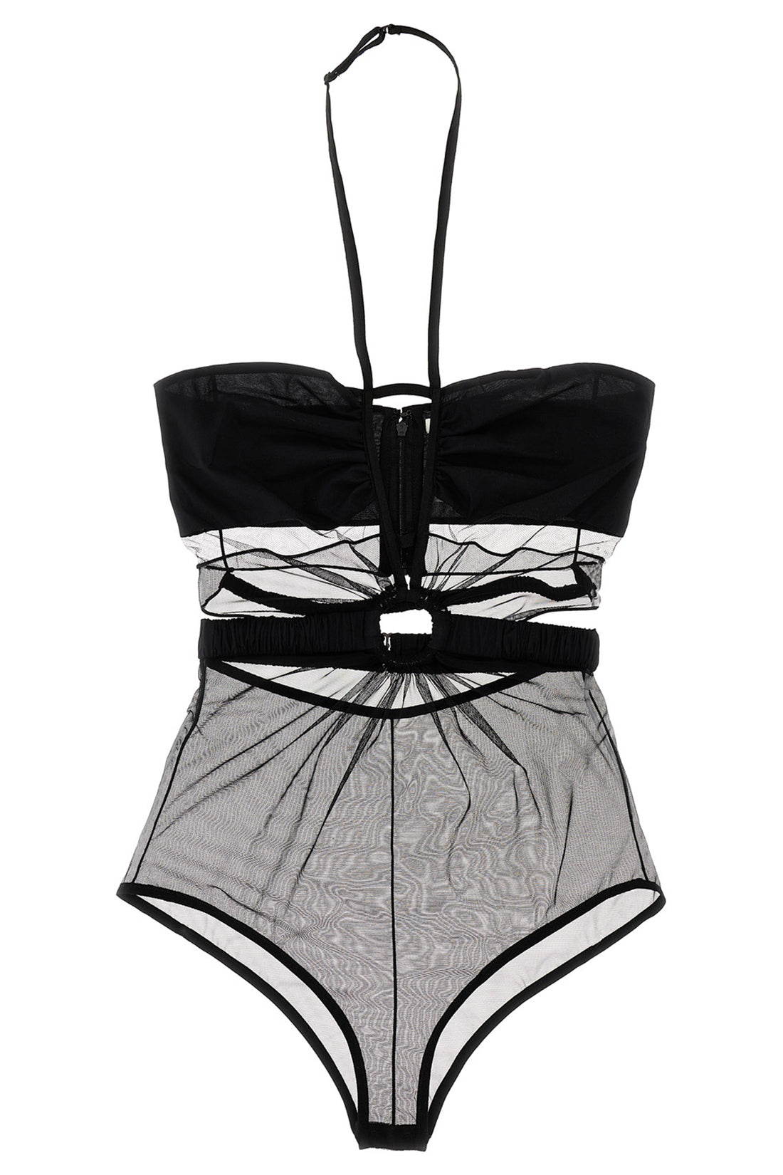 NENSI DOJAKA M ring mesh fabric bodysuit