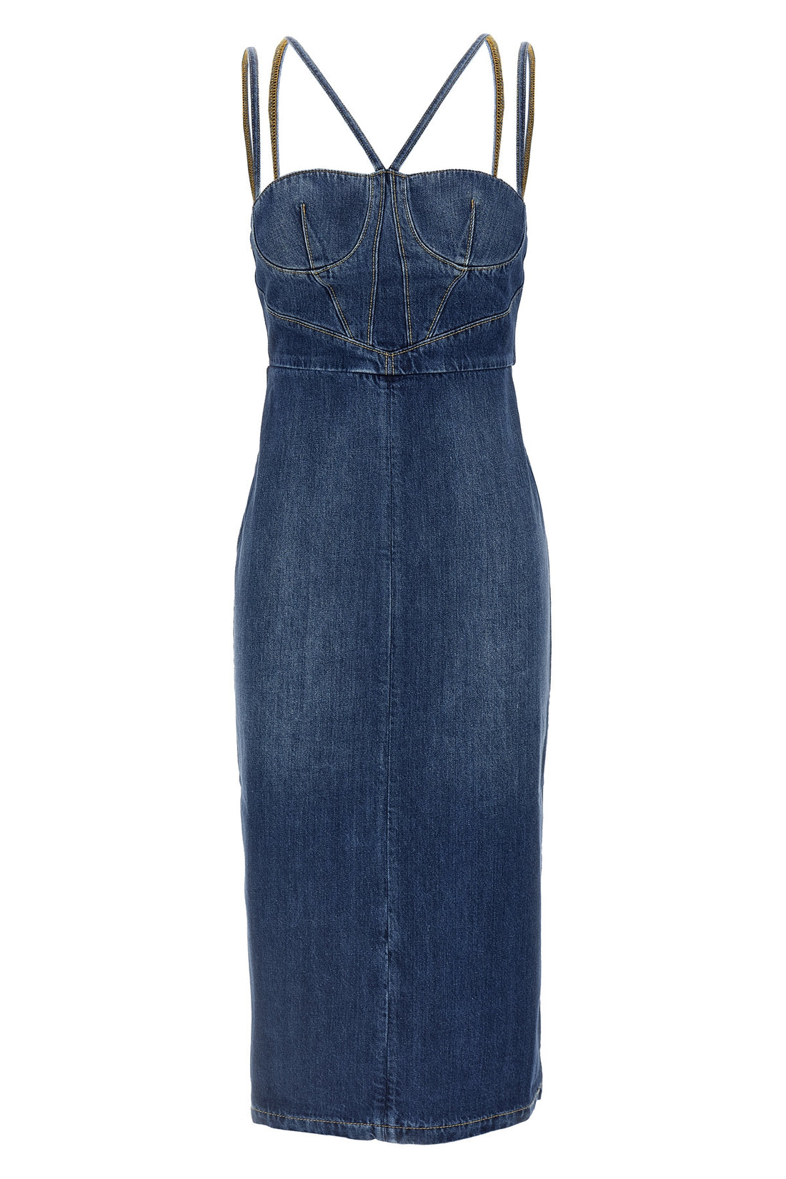 NENSI DOJAKA 38 cotton denim midi dress