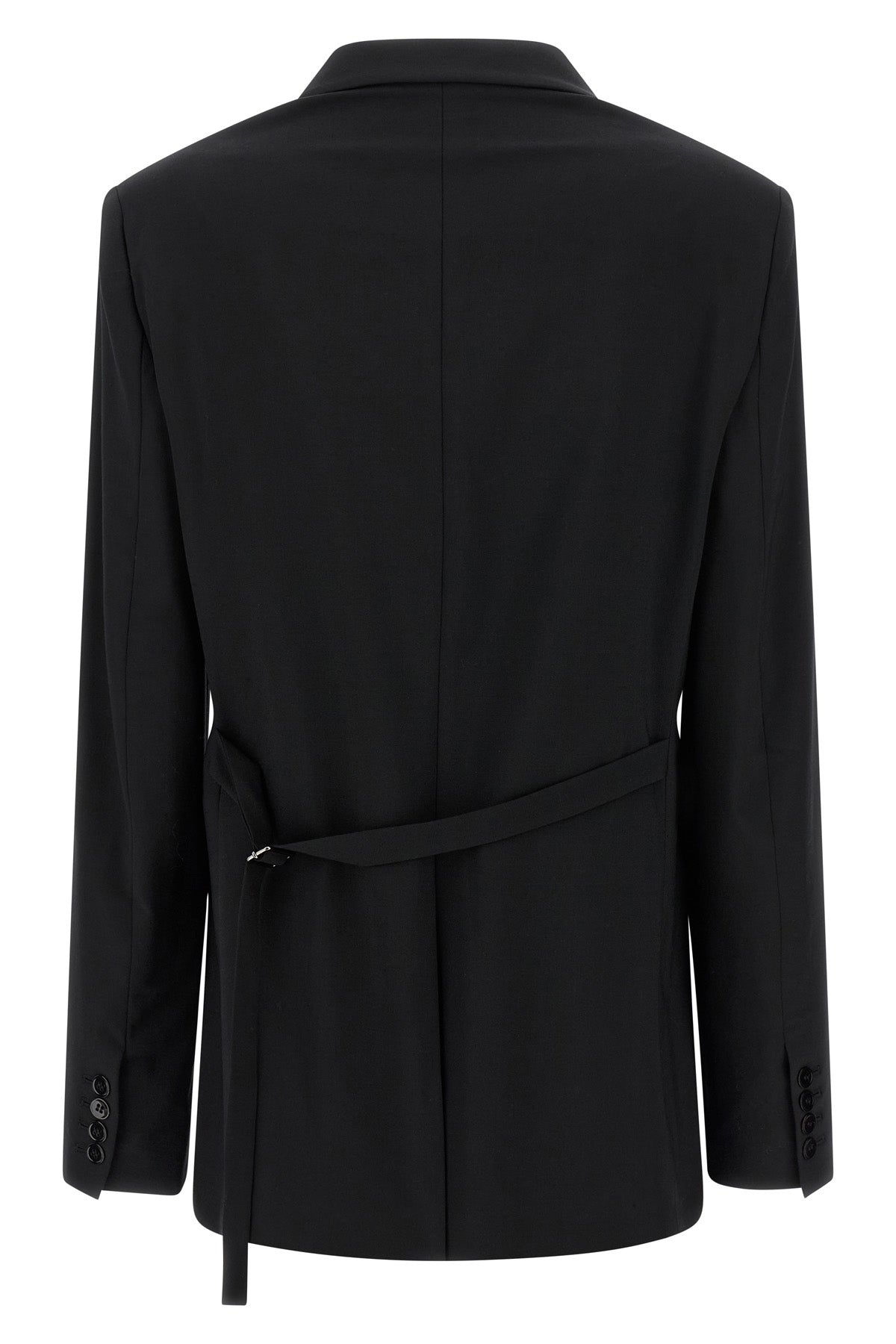 single-breasted wool blend blazer
