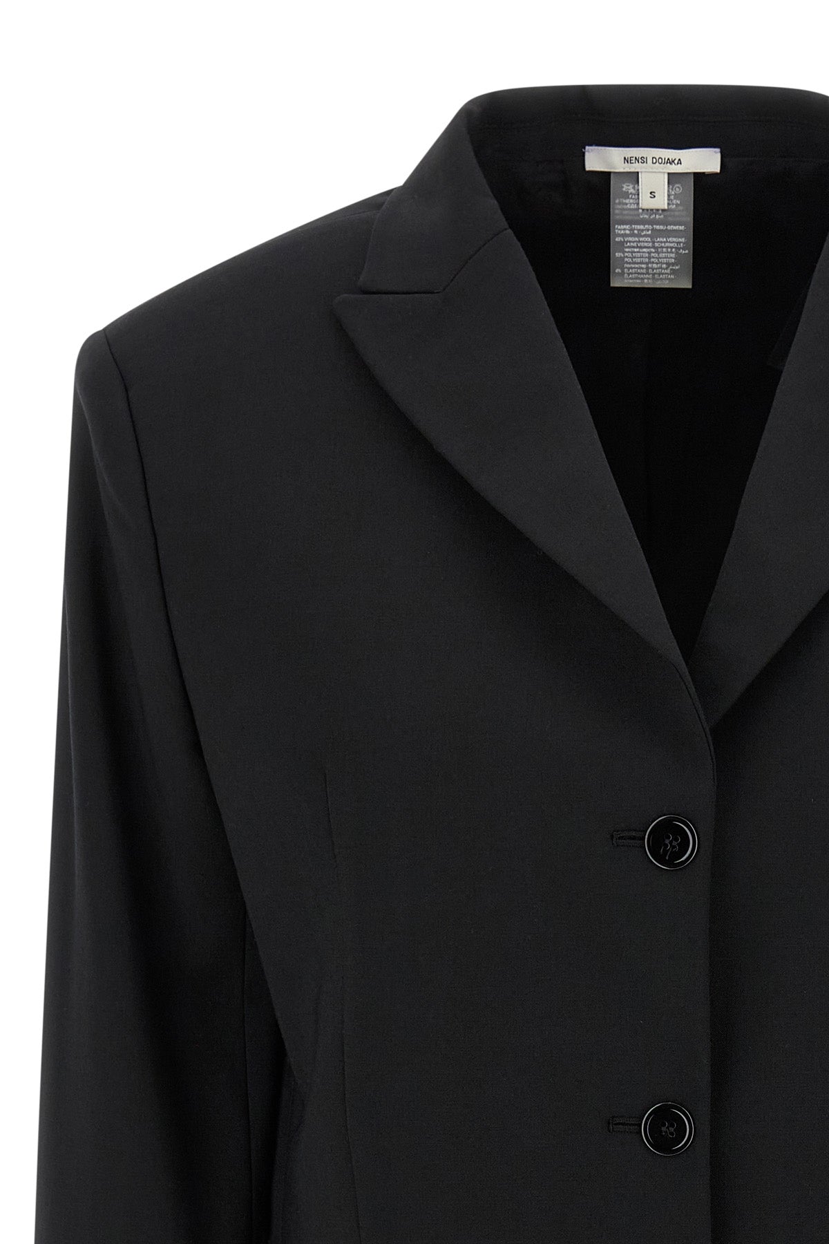 single-breasted wool blend blazer