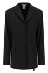 single-breasted wool blend blazer