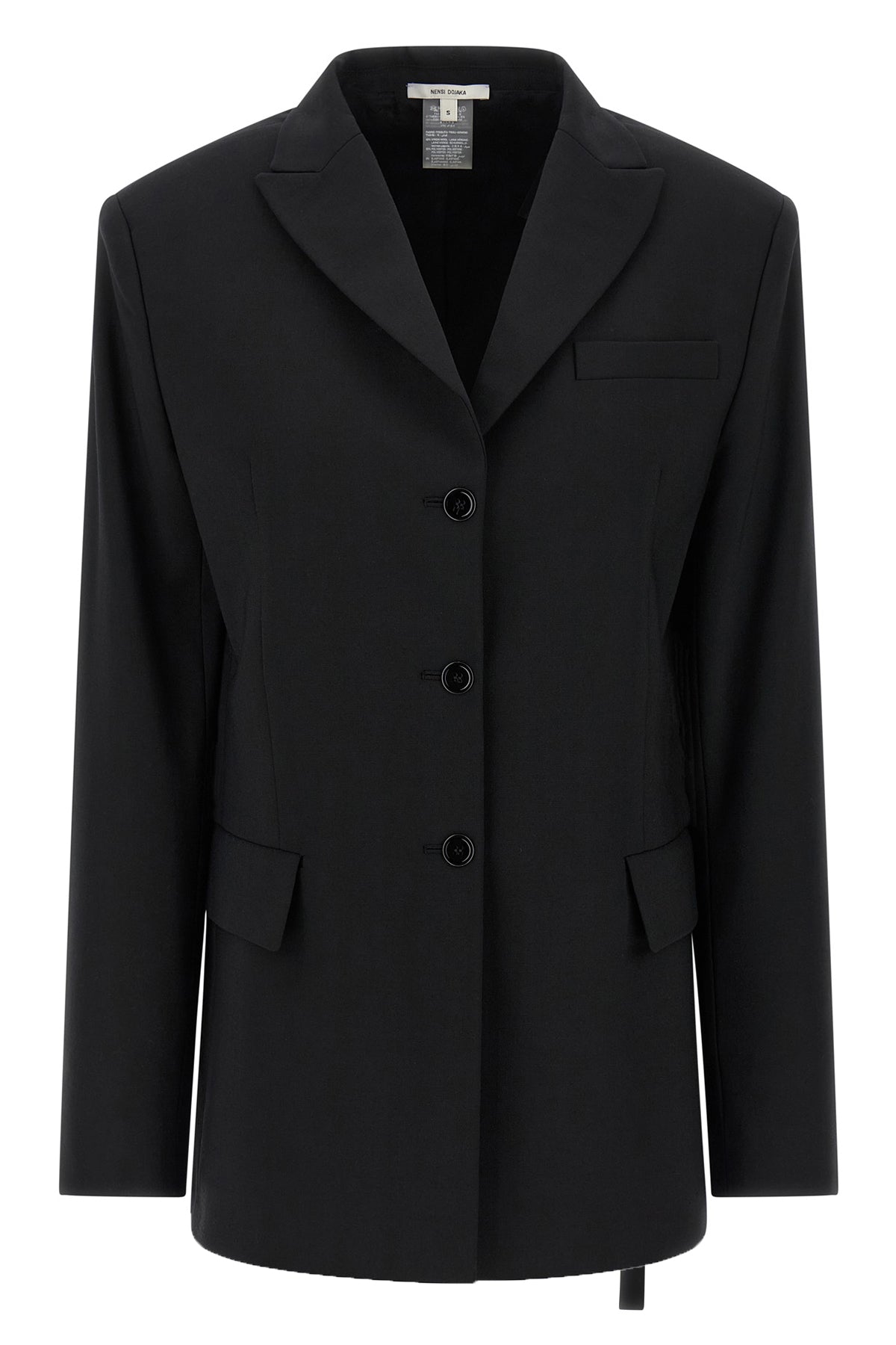 single-breasted wool blend blazer