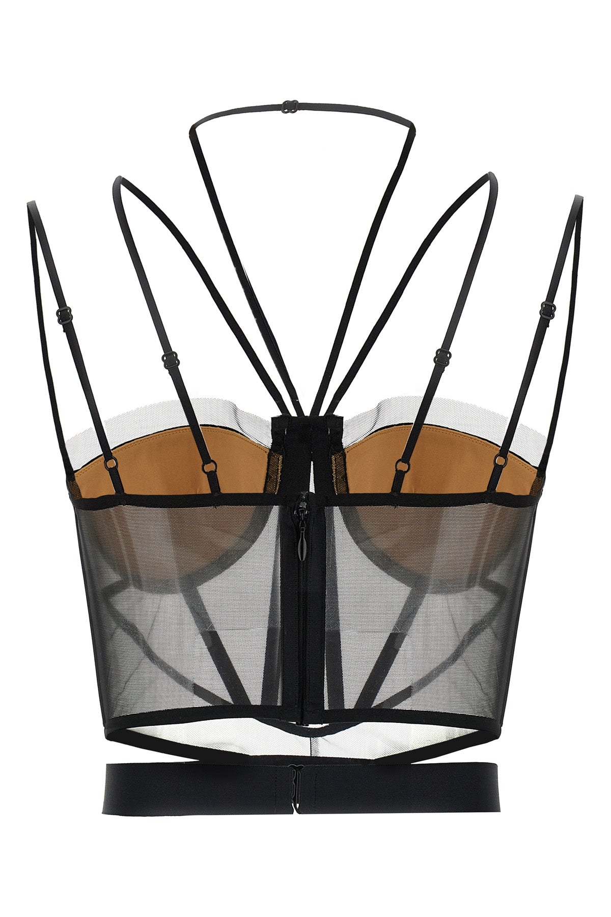 sheer corset corset tulle top