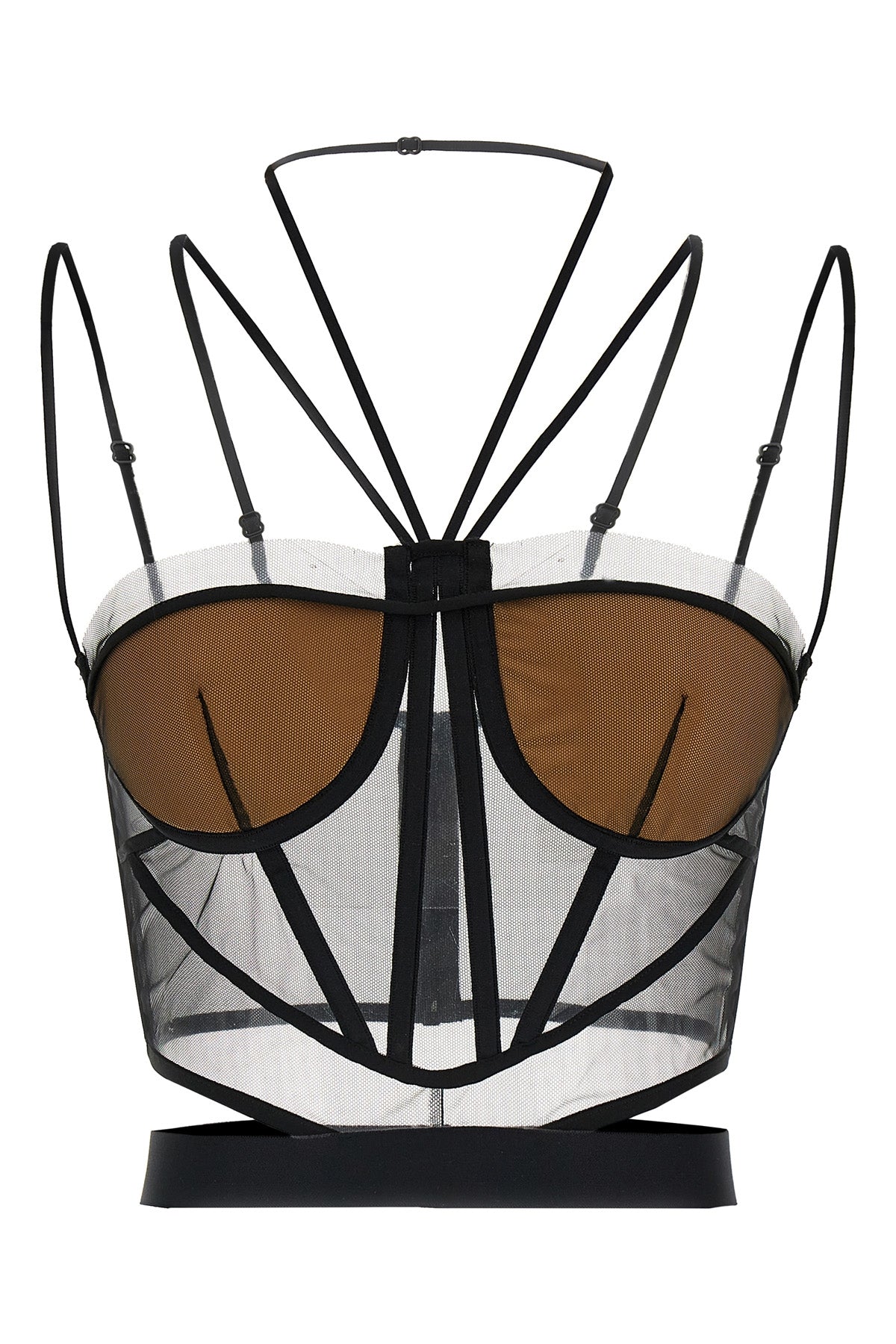 sheer corset corset tulle top