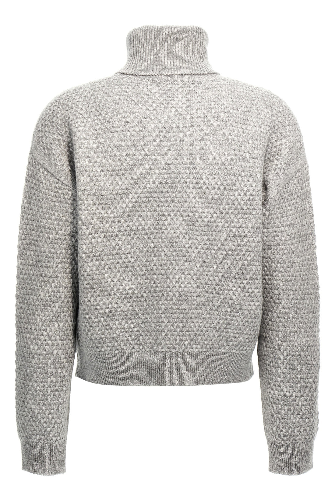 MAX MARA STUDIO L nero worked cashmere sweater