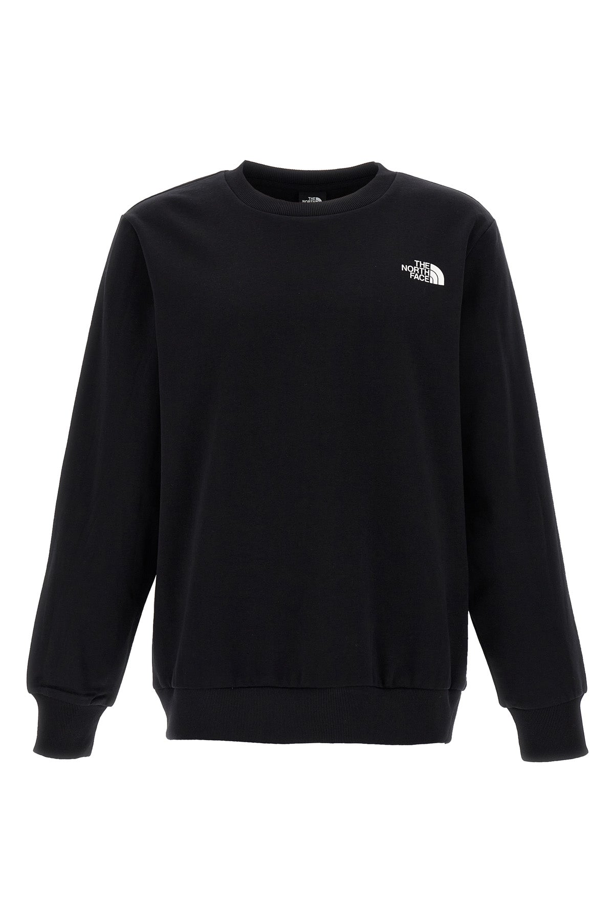 simple dome crew fleece cotton sweatshirt
