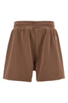 simple dome cotton fleece shorts