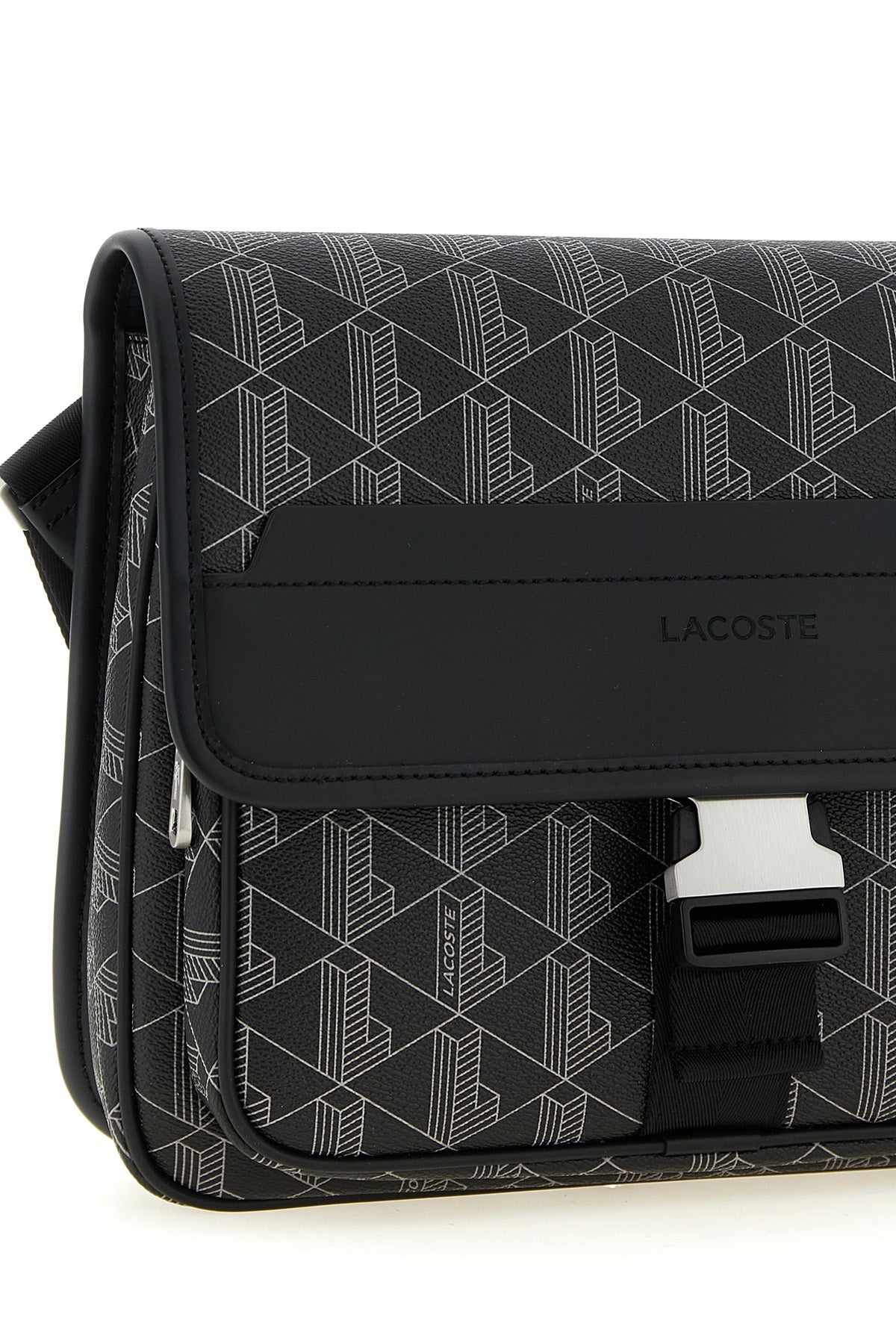 the lacoste the blend large messenger bag defines a rigorous aesthetic through