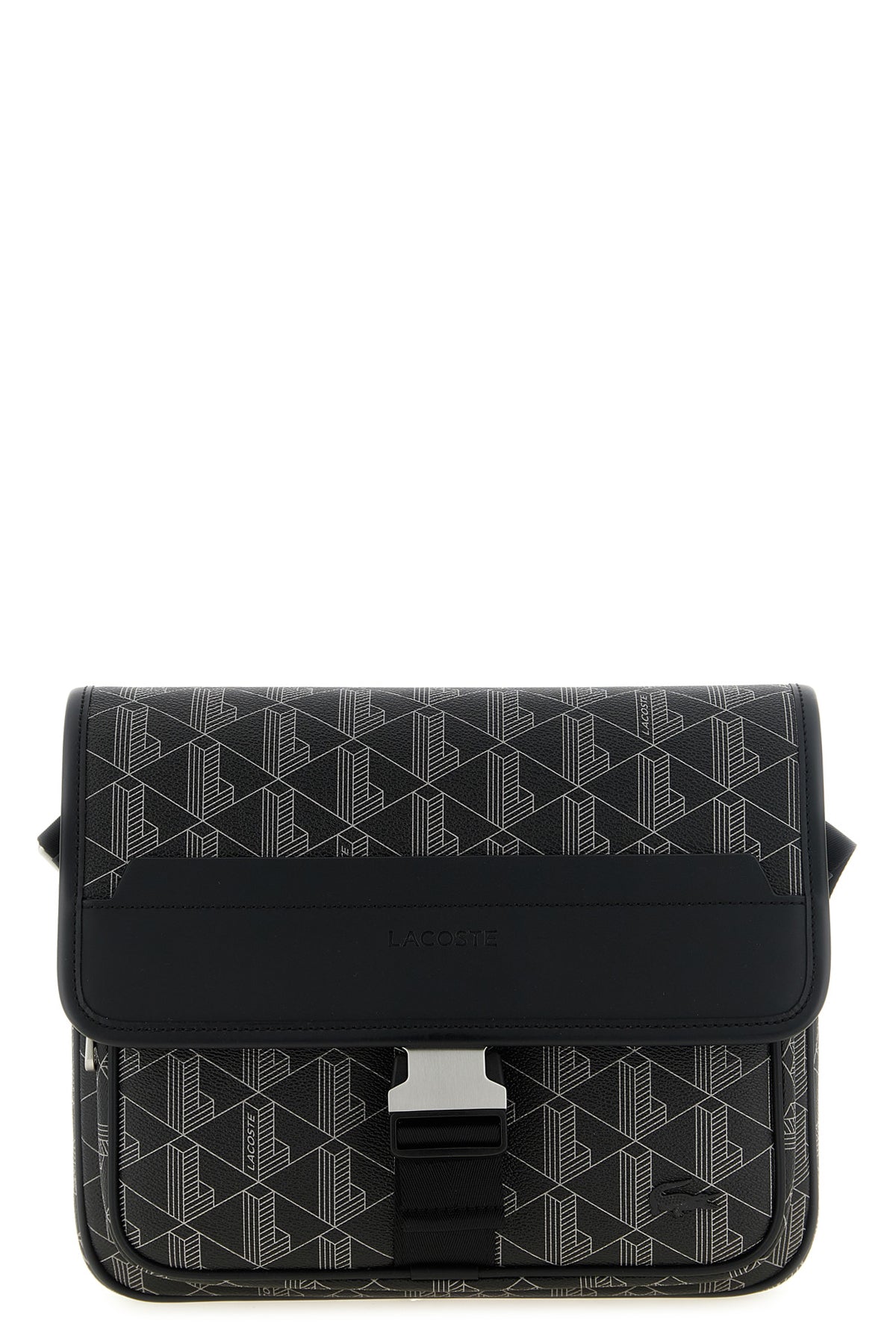 the lacoste the blend large messenger bag defines a rigorous aesthetic through