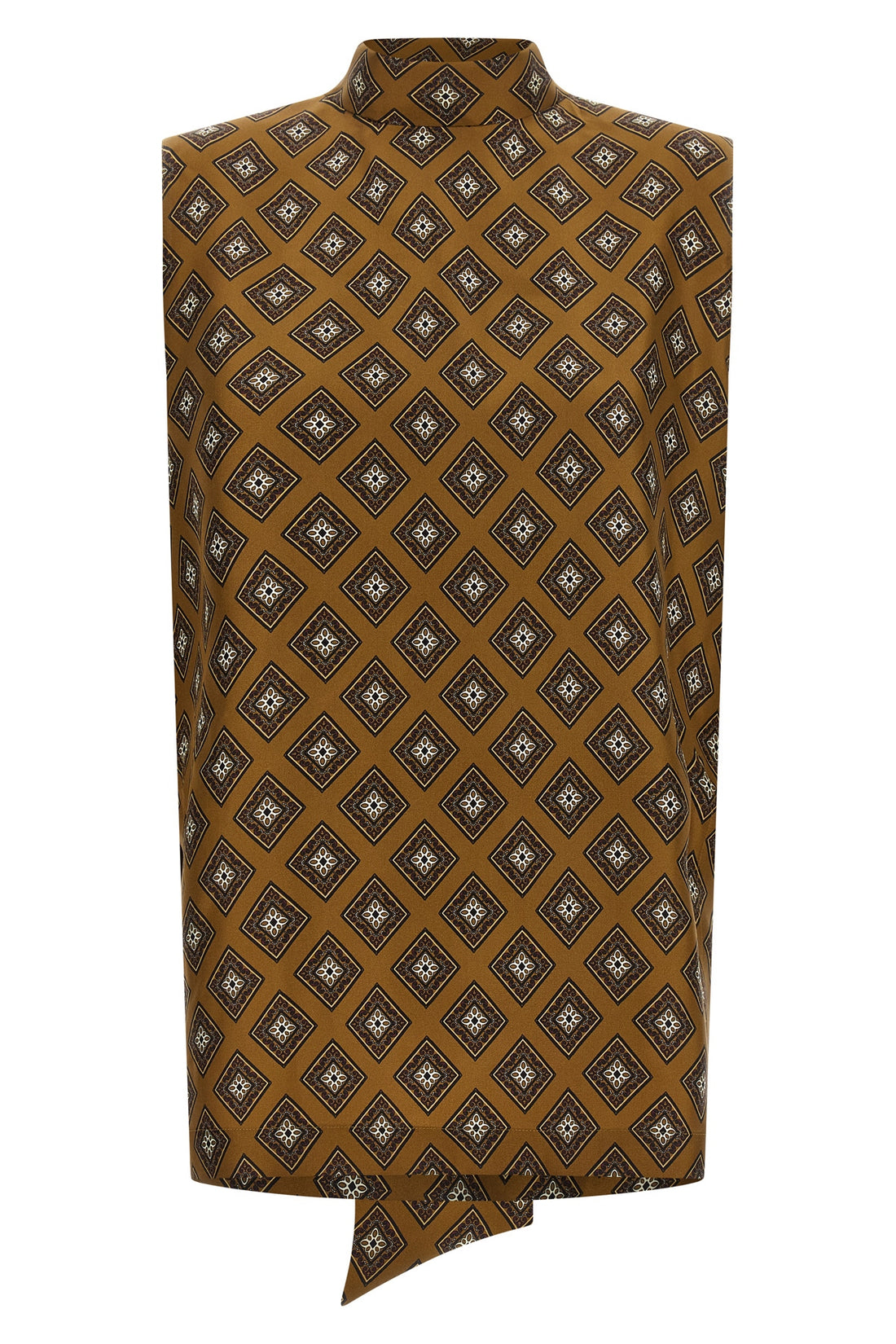 ALBERTO BIANI 40 all-over tie-print silk twill top