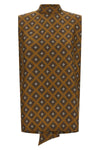 all-over tie-print silk twill top