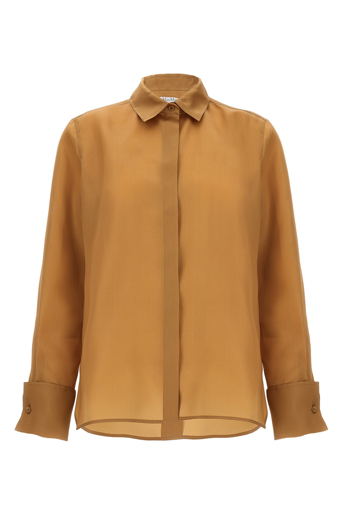 MAX MARA 44 nola satin silk triple organza shirt