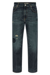 warkworth jeans in cotton denim aged by brushing the entire surface and washed