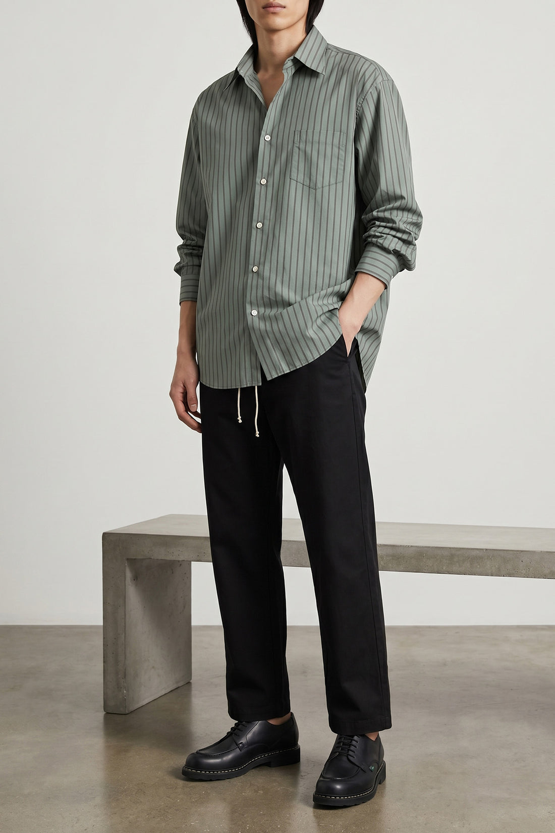 NAMACHEKO L trireme structured cotton trousers