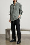 trireme structured cotton trousers