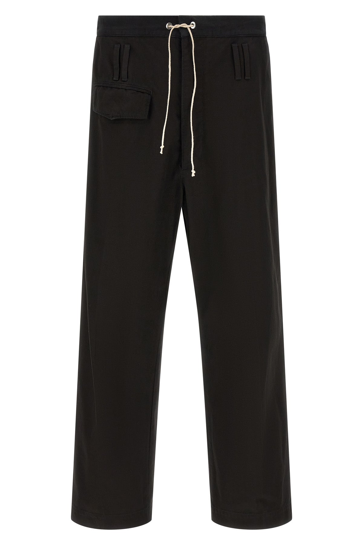 trireme structured cotton trousers