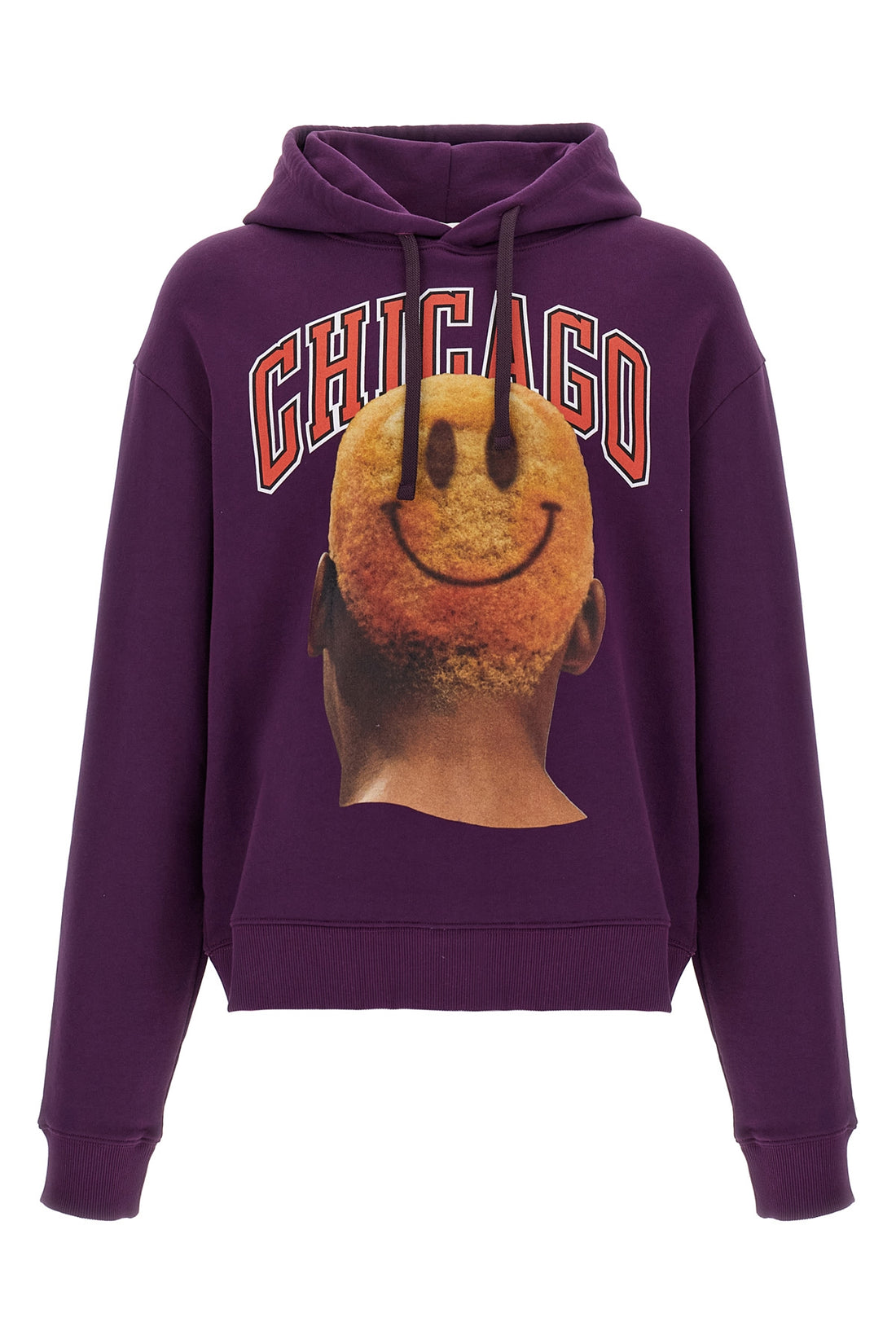 IH NOM UH NIT S chicago - smile gauze cotton hoodie