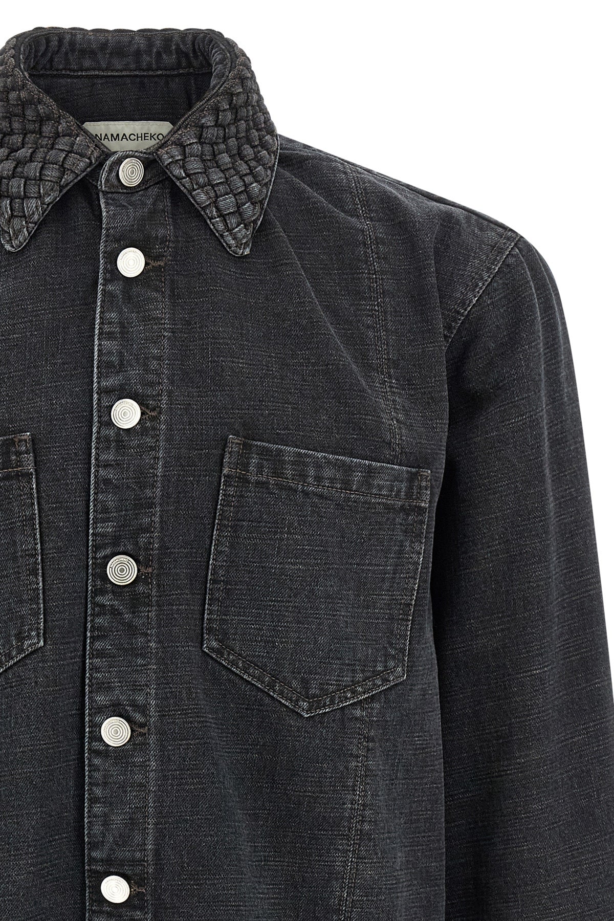 gervis braided denim shirt