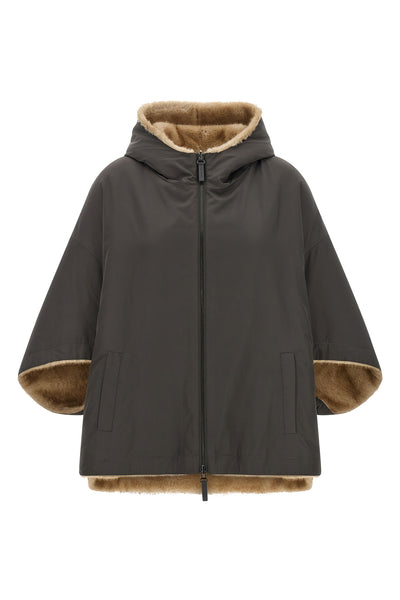 the lou andrea reversible cape redefines the concept of outerwear through a vers