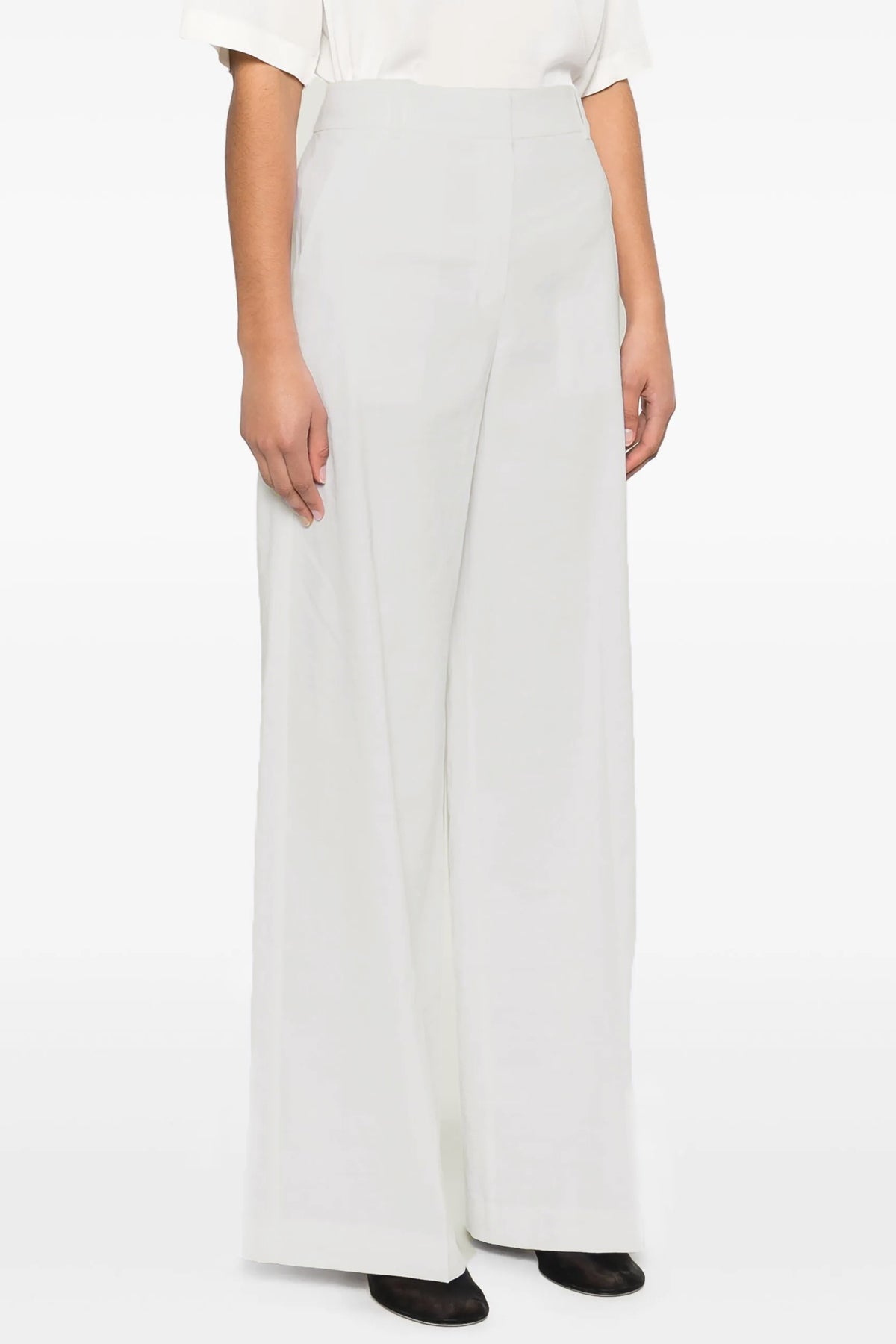 hw casual pants in linen and viscose blend