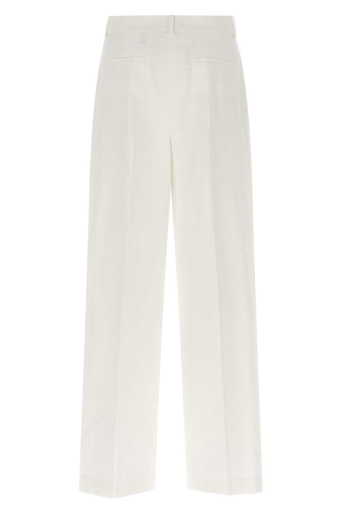 hw casual pants in linen and viscose blend