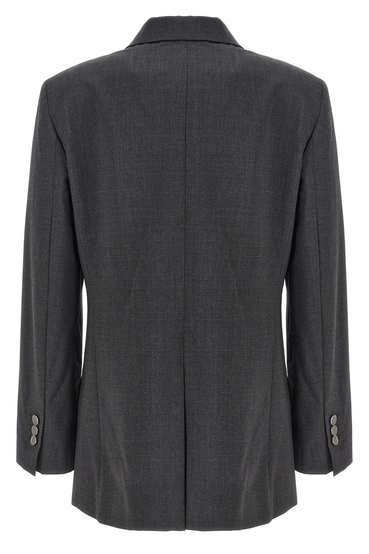boxy double-breasted wool blazer