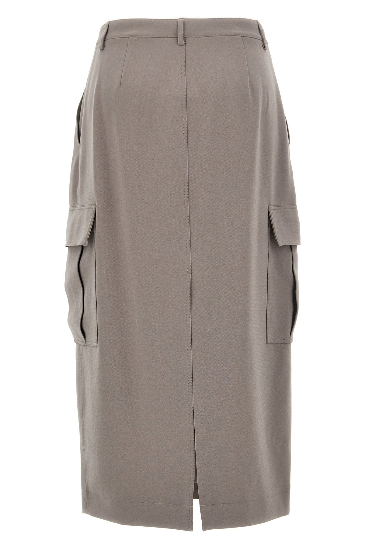 relaxed cargo acetate skirt