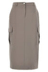 relaxed cargo acetate skirt