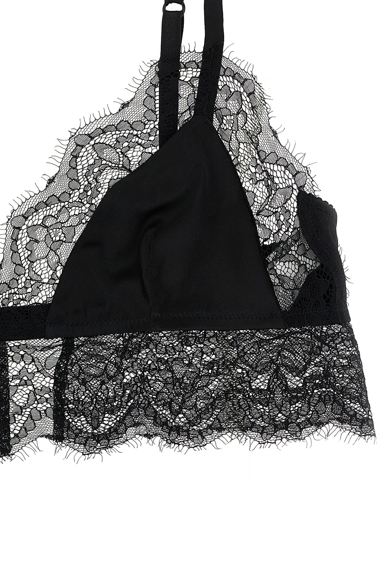 satin and lace bra