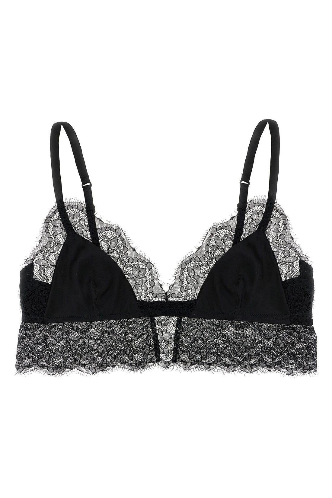DOLCE &amp; GABBANA 2 satin and lace bra