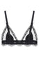 triangle satin and lace bra