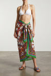carretto print cotton batista skirt