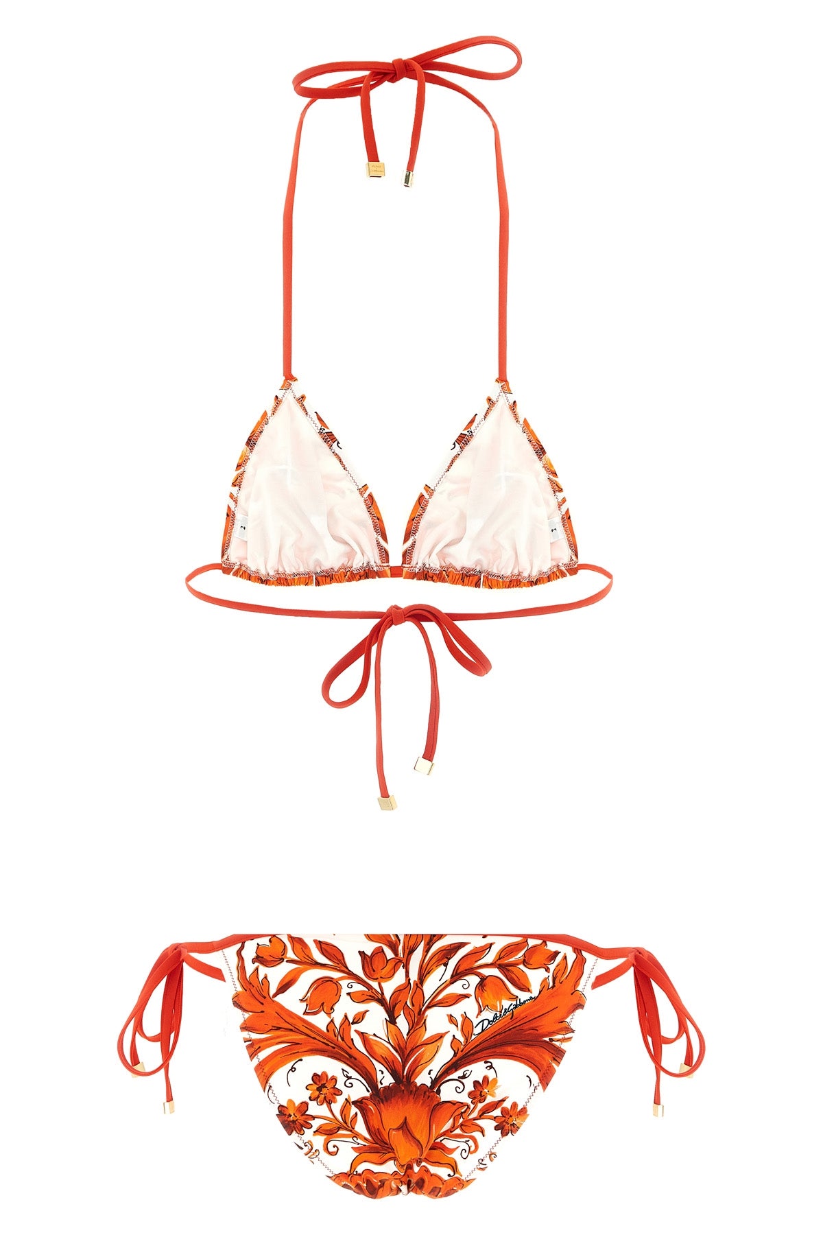 maiolica print stretch fabric bikini