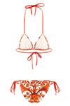 maiolica print stretch fabric bikini