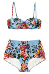 re-edition 2000 all-over flower print lycra bikini