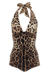 one-piece swimsuit in precious sensitive fabric in the iconic leopardo print
