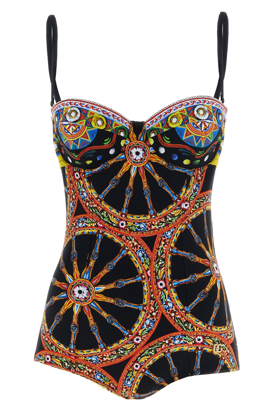 DOLCE &amp; GABBANA 1 the dolce&amp;gabbana one-piece swimsuit stands out for its vibrant sicilian carret