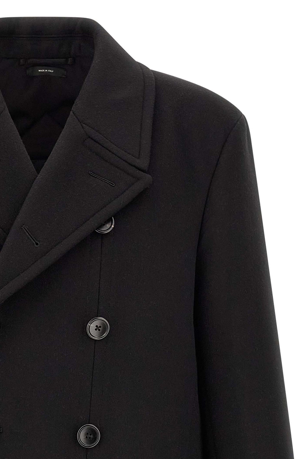 tom fords double-breasted luxury melton db officer coat