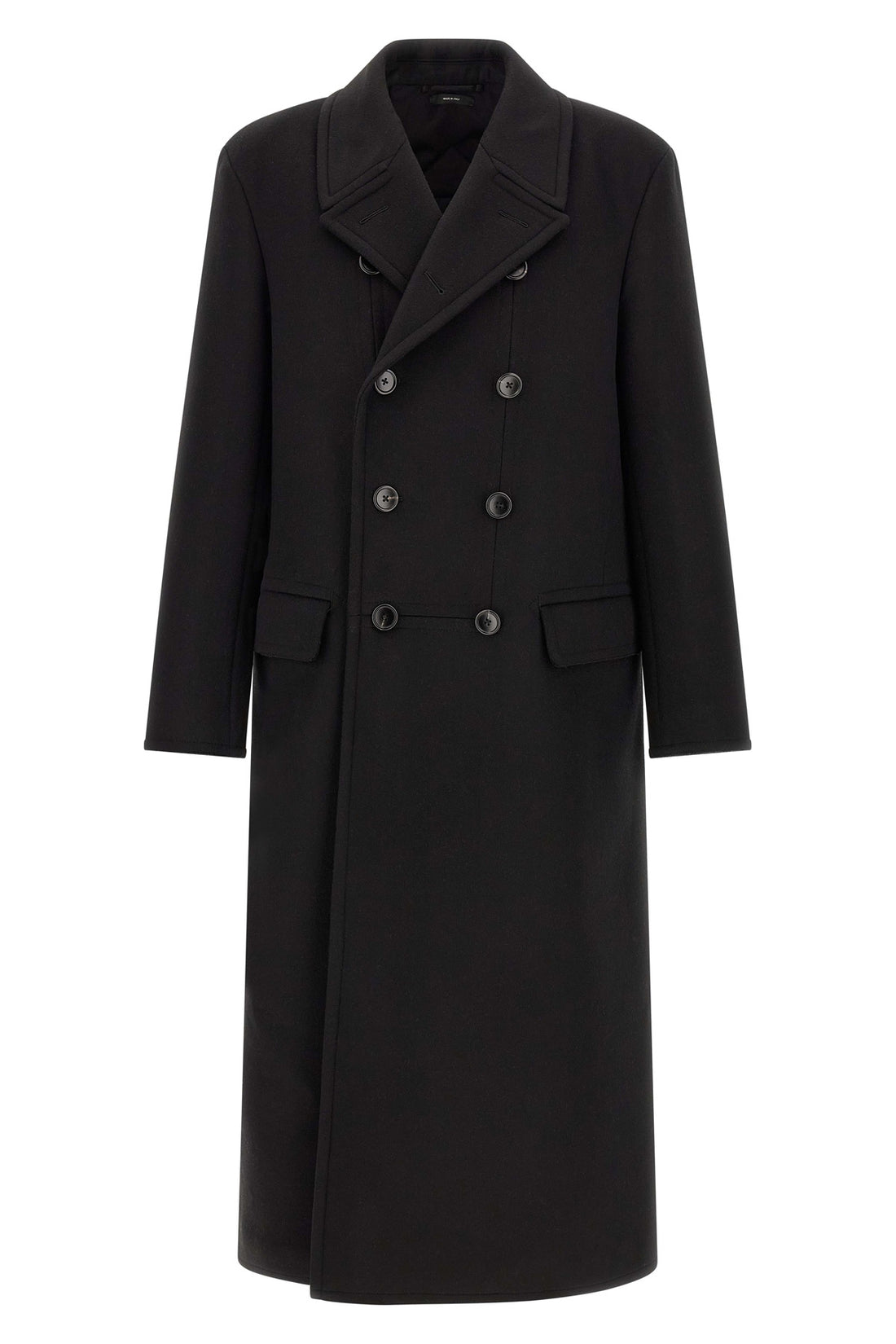 TOM FORD 50 tom fords double-breasted luxury melton db officer coat