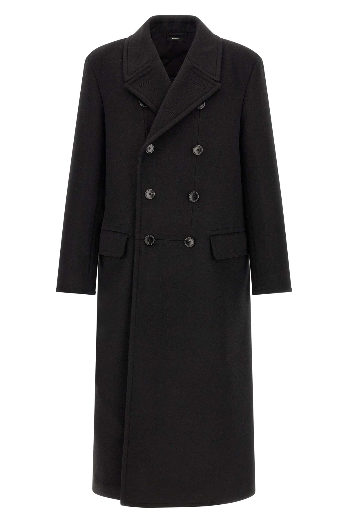 tom fords double-breasted luxury melton db officer coat