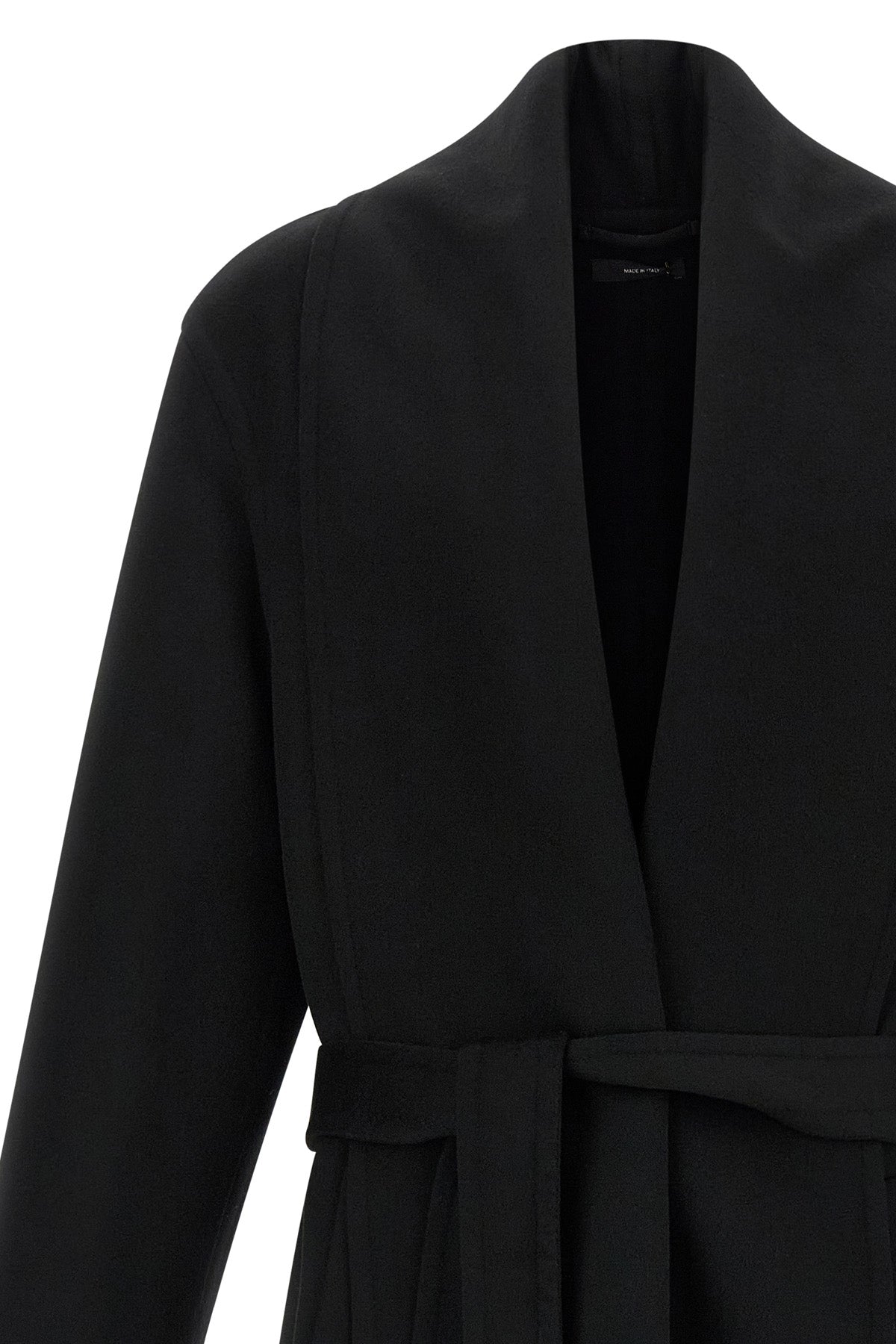 long coat in wool and double cashmere