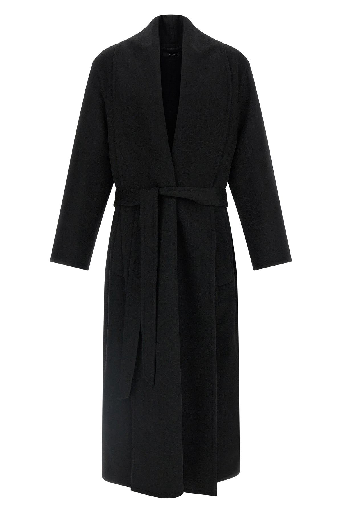 long coat in wool and double cashmere