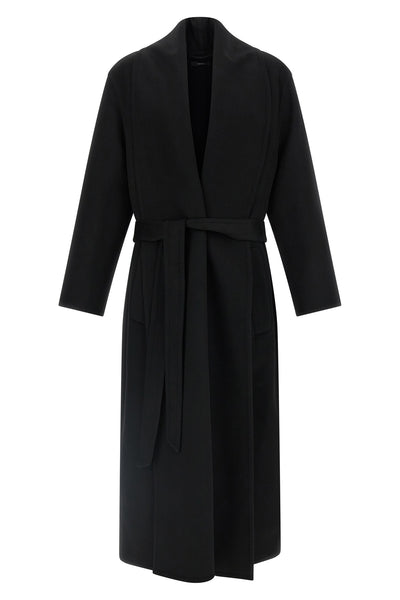 long coat in wool and double cashmere